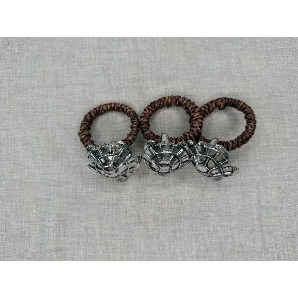 Coastal Ocean Napkin Rings Sea Turtles Set Of 3